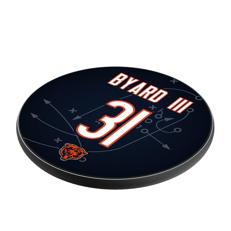 Kevin Byard III Chicago Bears 31 Ready 15-Watt Wireless Charger Iso.Jpg