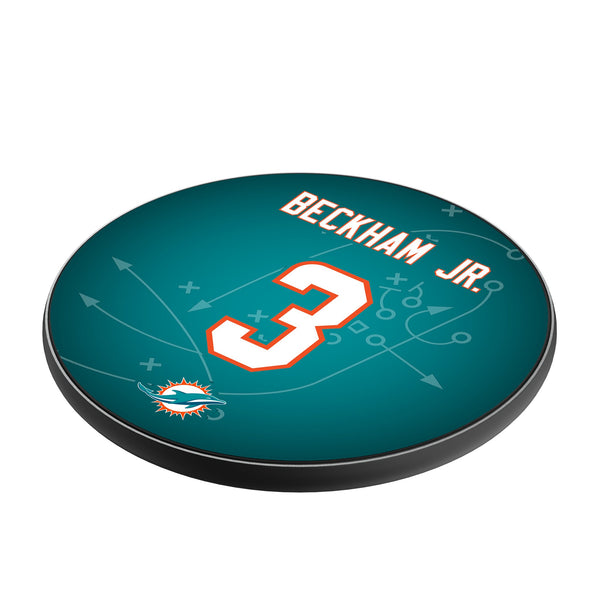 Odell Beckham Jr. Miami Dolphins 3 Ready 15-Watt Wireless Charger Iso.Jpg