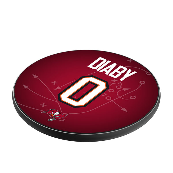 YaYa Diaby Tampa Bay Buccaneers 0 Ready 15-Watt Wireless Charger Iso.Jpg