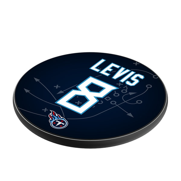 Will Levis Tennessee Titans 8 Ready 15-Watt Wireless Charger Iso.Jpg