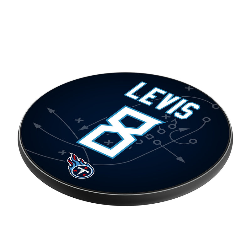 Will Levis Tennessee Titans 8 Ready 15-Watt Wireless Charger Iso.Jpg
