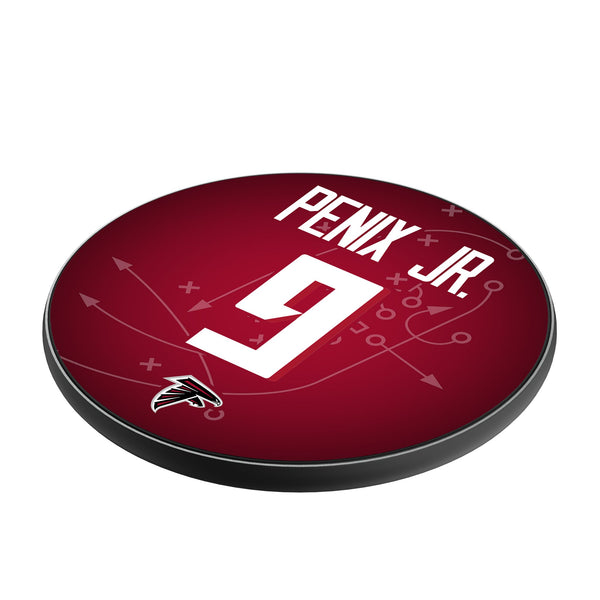 Michael Penix Jr. Atlanta Falcons 9 Game Tactic 15-Watt Wireless Charger Iso.Jpg