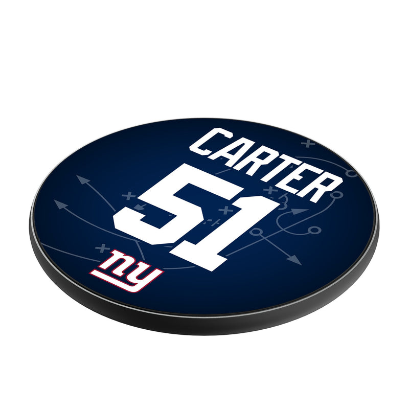 Abdul Carter New York Giants 51 Game Tactic 15-Watt Wireless Charger Iso.Jpg