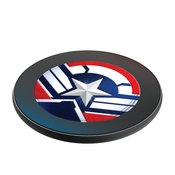 Marvel Avengers Sam Wilson Captain America Grid 15-Watt Wireless Charger Iso.Jpg