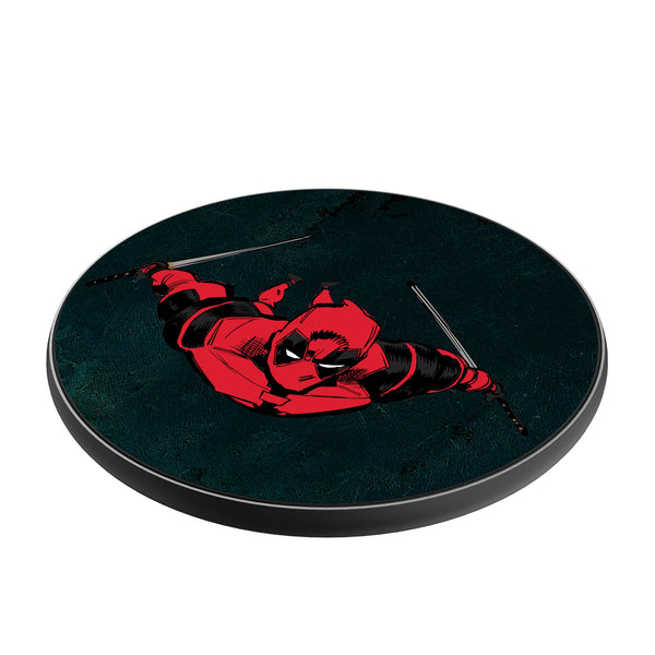 Marvel Deadpool Badge 15-Watt Wireless Charger Iso.Jpg