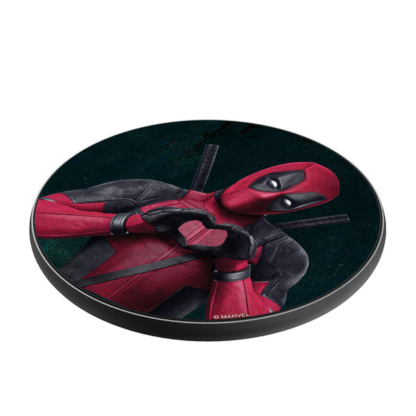 Marvel Deadpool Badge 15-Watt Wireless Charger Iso.Jpg