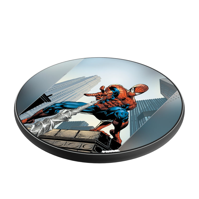 Marvel Spider-Man Cover Art 15-Watt Wireless Charger Iso.Jpg