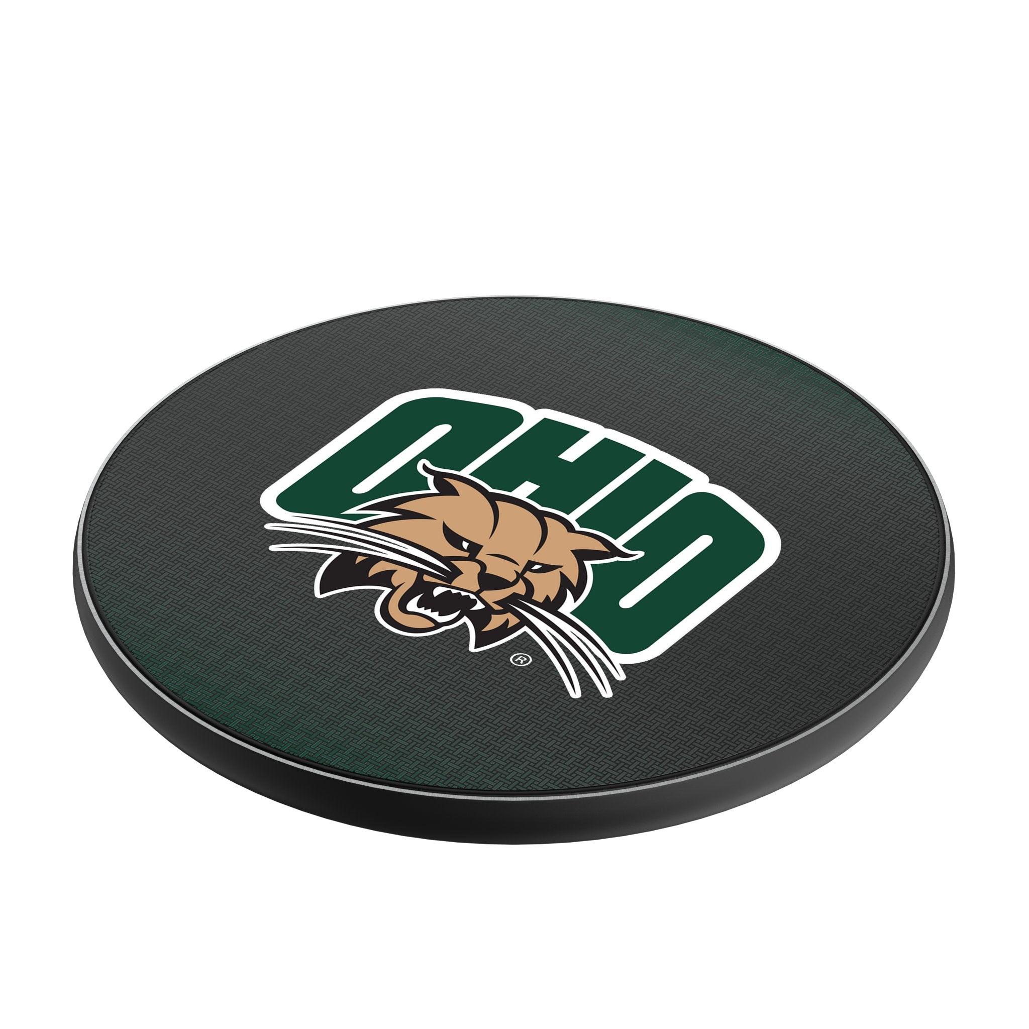 Ohio University Bobcats Linen 15-Watt Wireless Charger Iso.Jpg