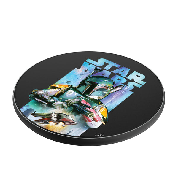 Star Wars Boba Fett Portrait Collage 15-Watt Wireless Charger Iso.Jpg