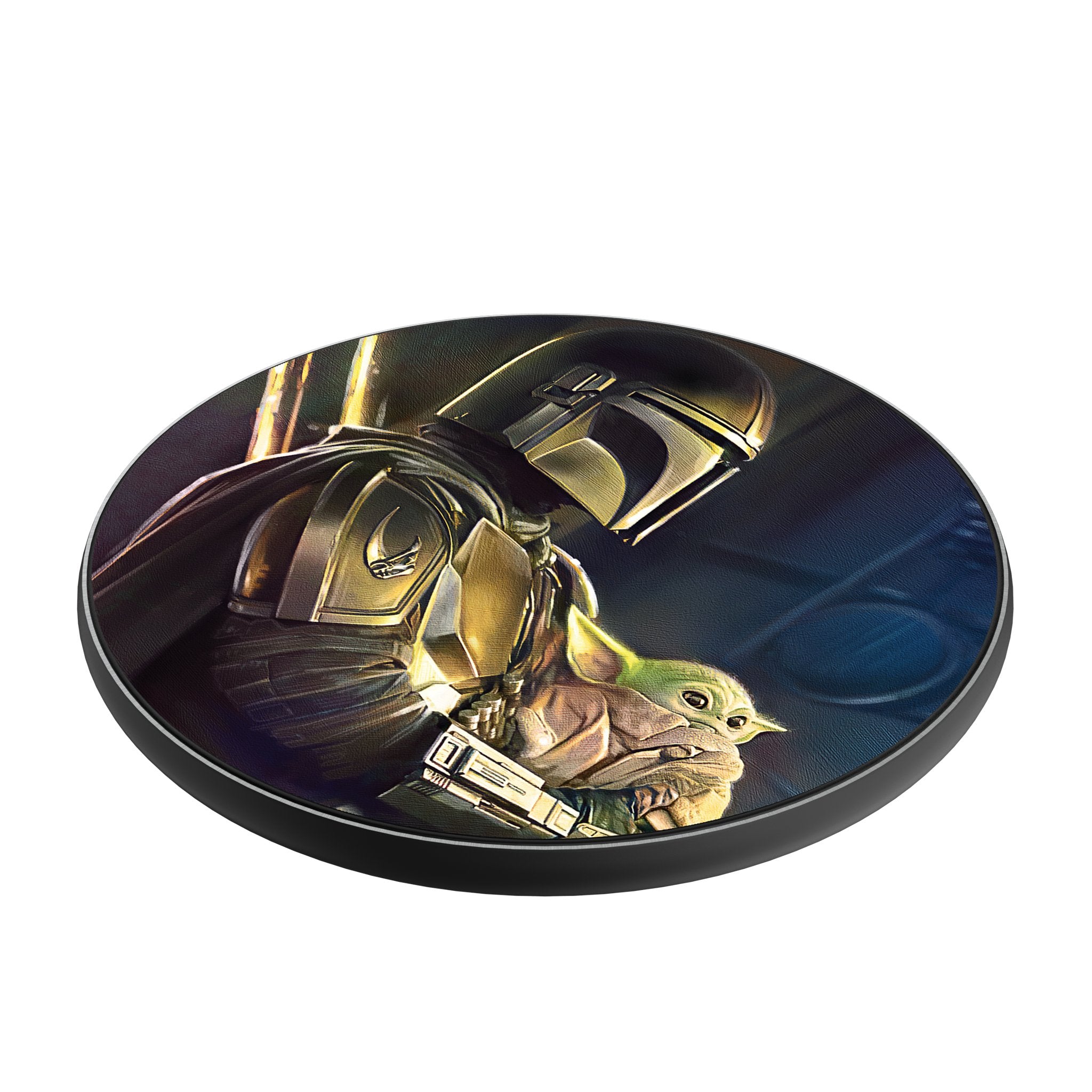 Star Wars: The Mandalorian Din Djarin Portrait 15-Watt Wireless Charger Iso.Jpg