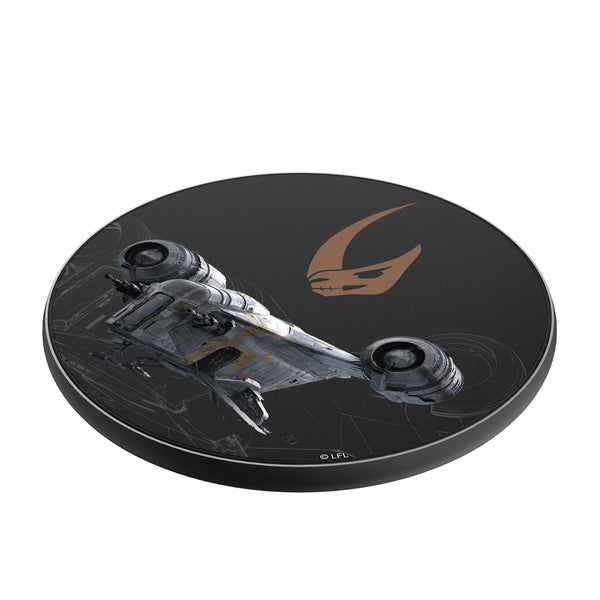 Star Wars Razor Crest FactionTech 15-Watt Wireless Charger Iso.Jpg