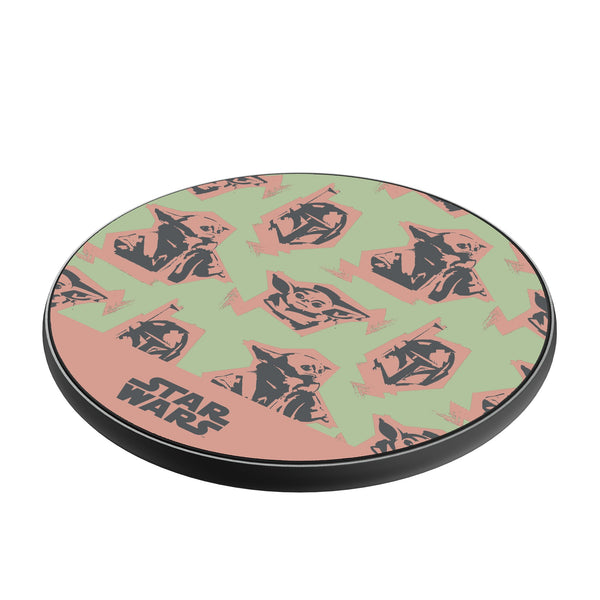 Star Wars: The Mandalorian Grogu Pattern 15-Watt Wireless Charger Iso.Jpg