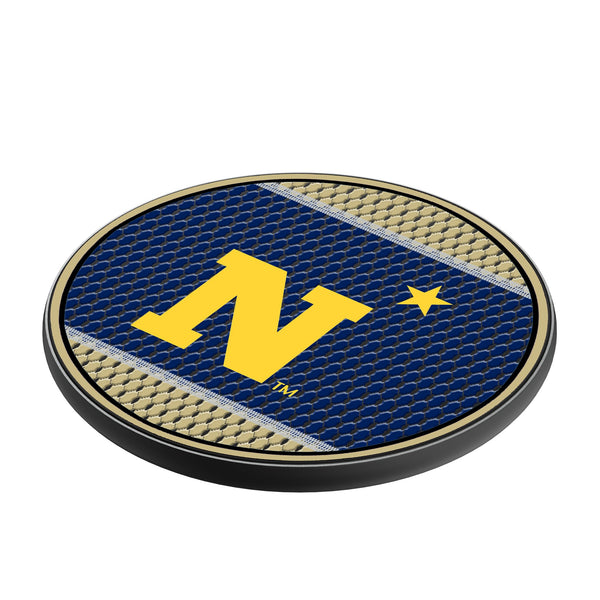 United State Naval Academy Midshipmen Mesh 15-Watt Wireless Charger Iso.Jpg