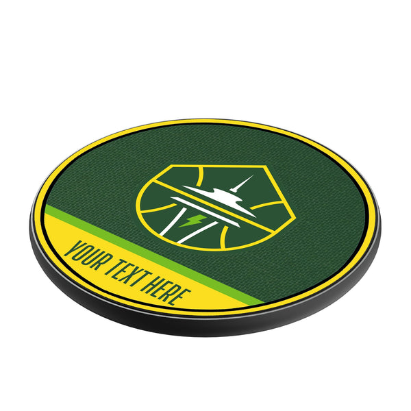 Seattle Storm Personalized Endzone Solid 15-Watt Wireless Charger Iso.Jpg