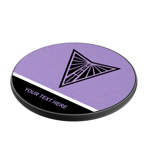 Golden State Valkyries Personalized Endzone Solid 15-Watt Wireless Charger Iso.Jpg