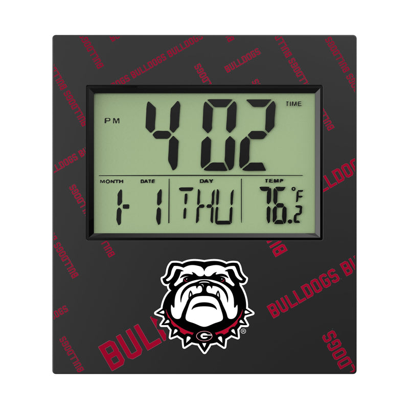 University of Georgia Bulldogs Uga Quadtile Wall Clock Flat.Jpg