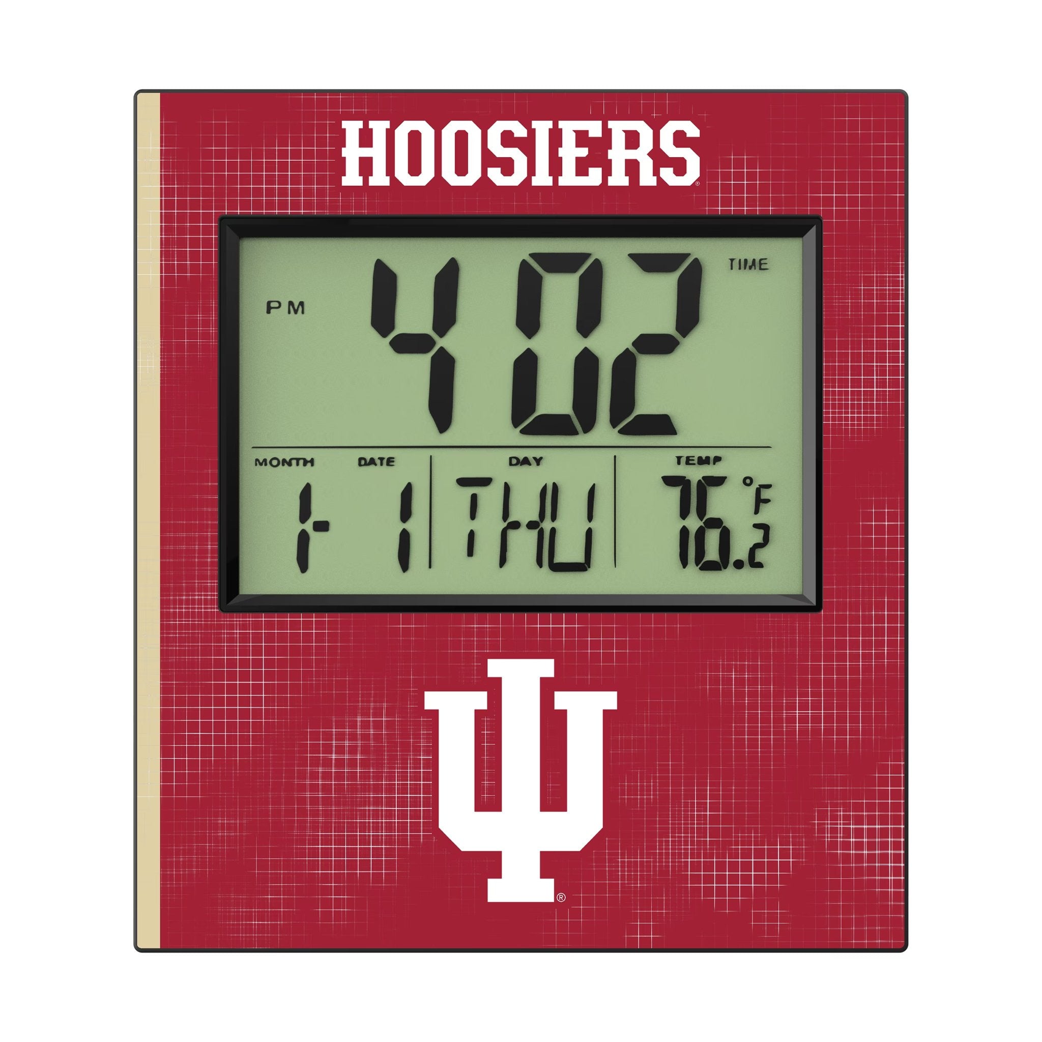 Indiana University Hoosiers Hatch Wall Clock Flat.Jpg