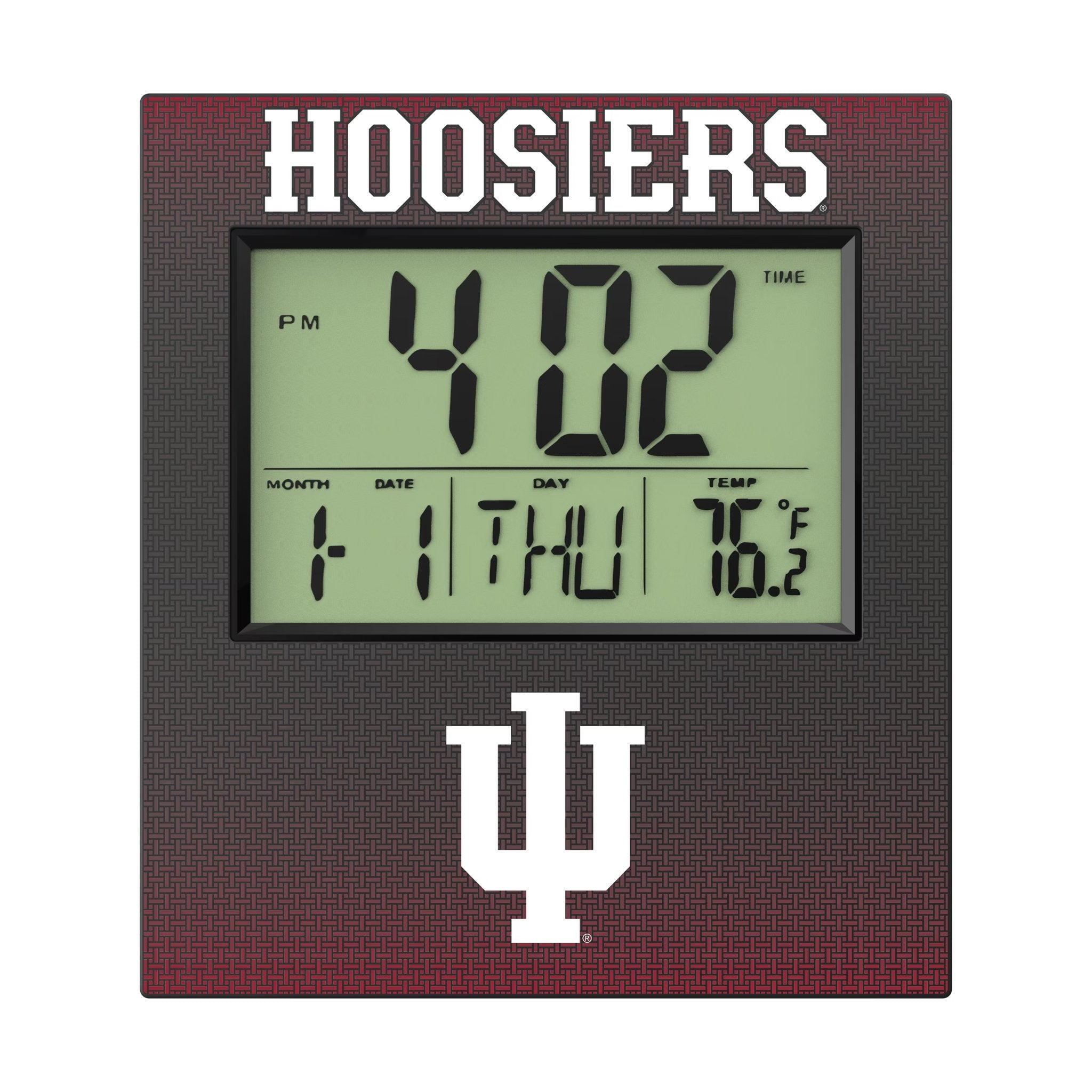 Indiana University Hoosiers Linen Wall Clock Flat.Jpg