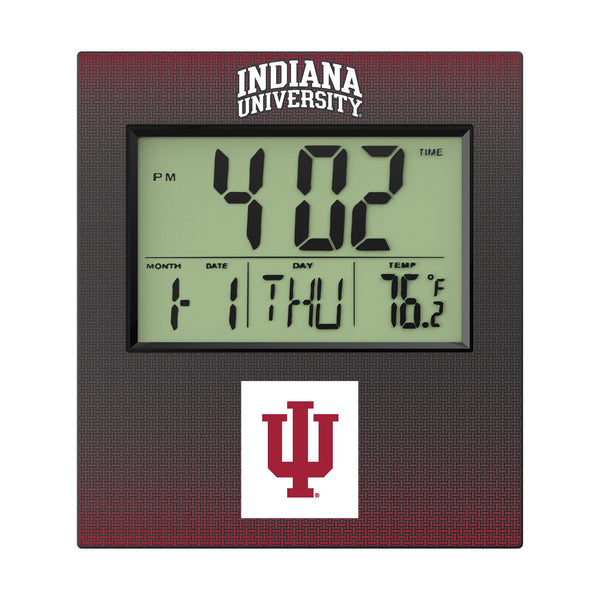 Indiana University Hoosiers Linen Wall Clock Flat.Jpg