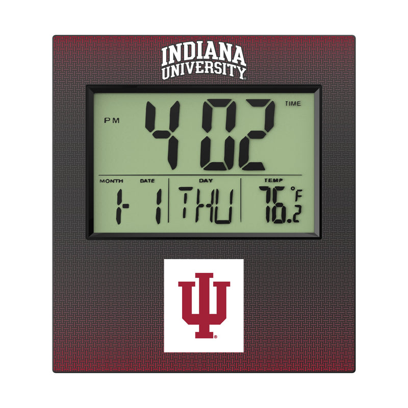 Indiana University Hoosiers Linen Wall Clock Flat.Jpg