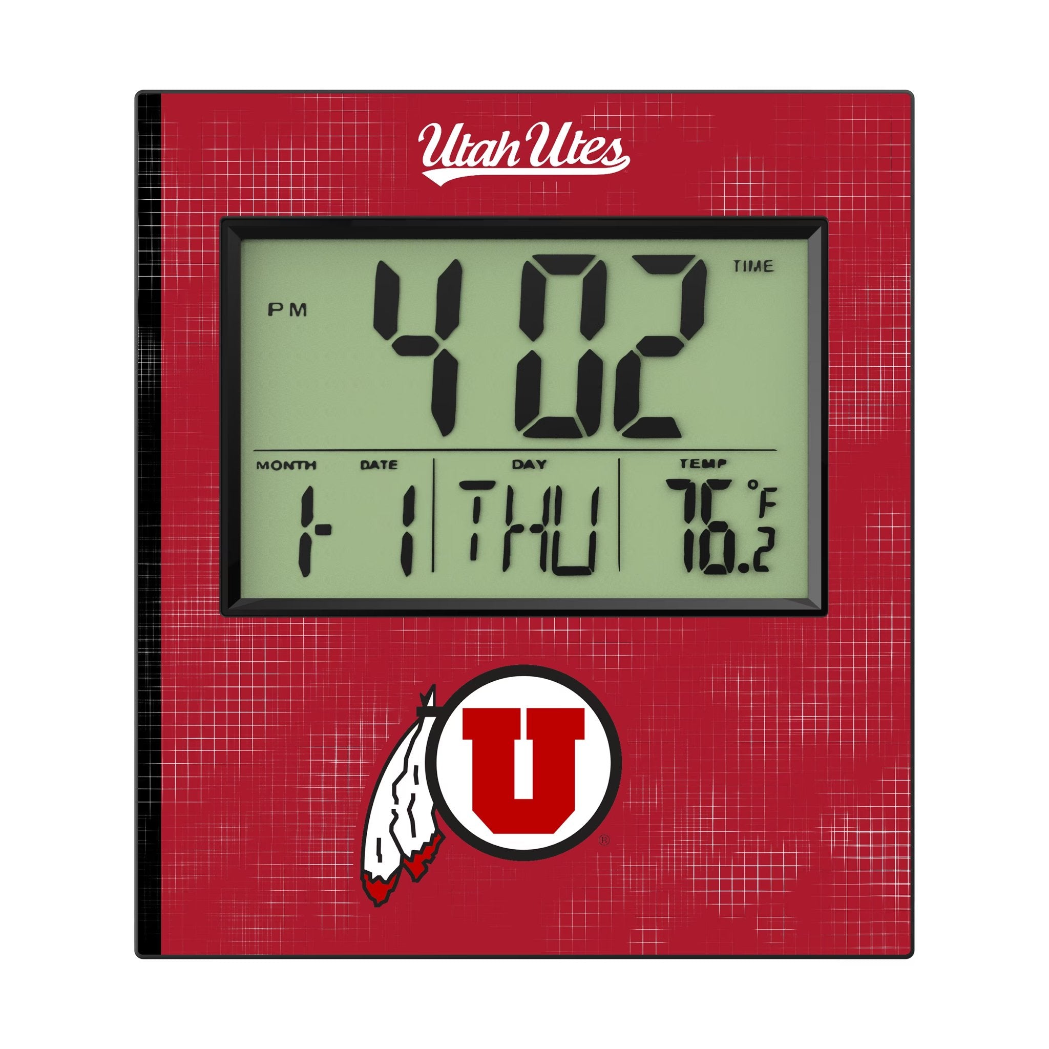 University of Utah Utes Hatch Wall Clock Flat.Jpg