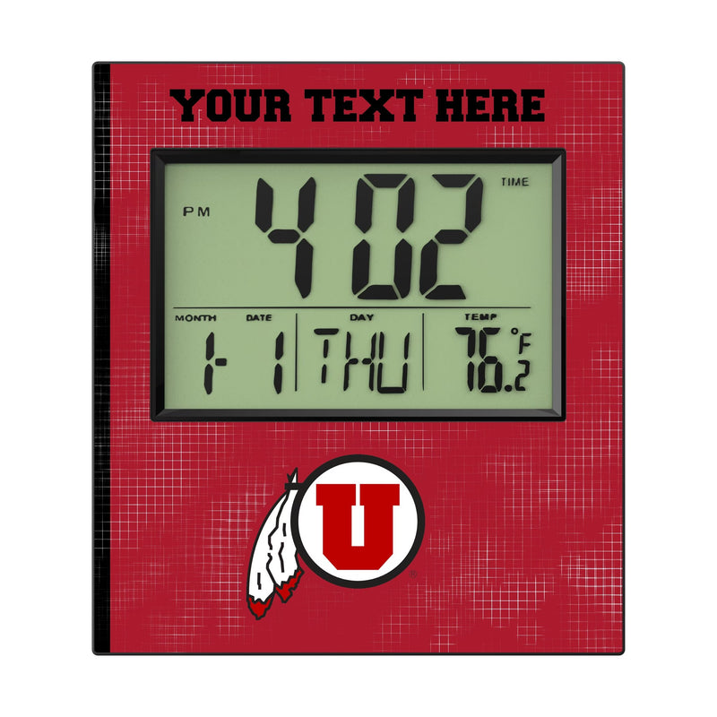 University of Utah Utes Personalized Hatch Wall Clock Flat.Jpg