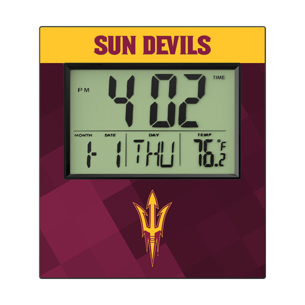 Arizona State University Sun Devils Color Block Wall Clock Flat.Jpg