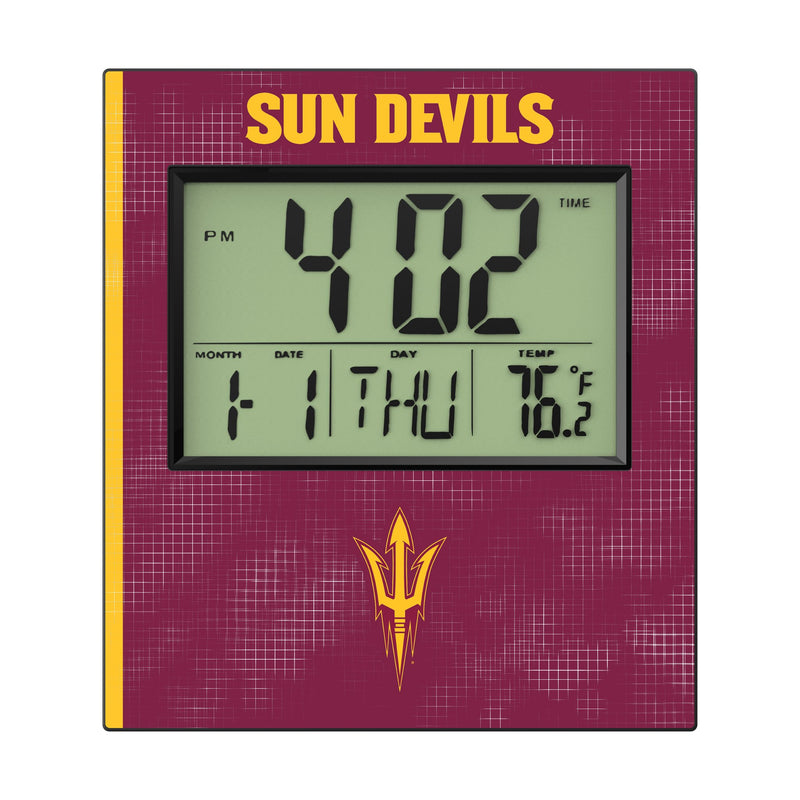 Arizona State University Sun Devils Hatch Wall Clock Flat.Jpg