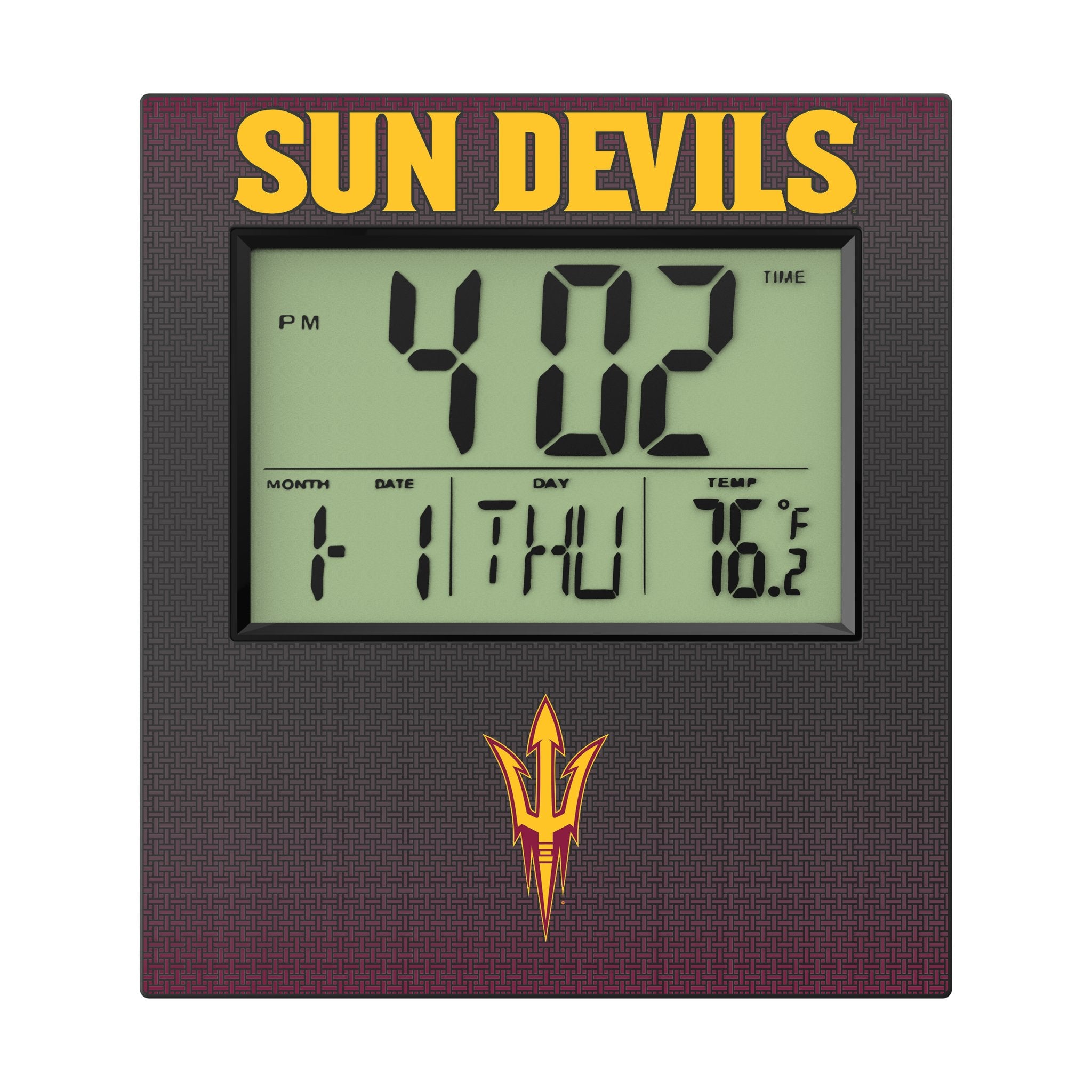 Arizona State University Sun Devils Linen Wall Clock Flat.Jpg