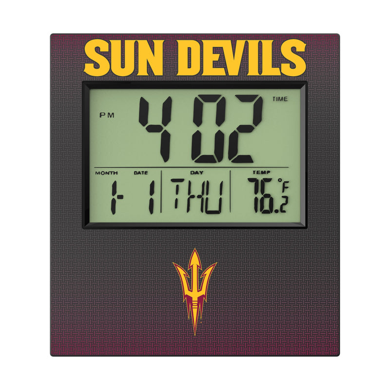 Arizona State University Sun Devils Linen Wall Clock Flat.Jpg