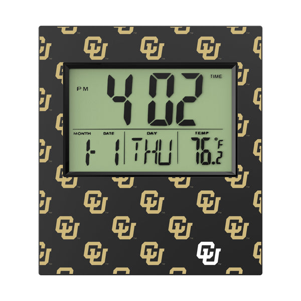 University of Colorado Buffaloes Fashion Pattern Wall Clock Flat.Jpg