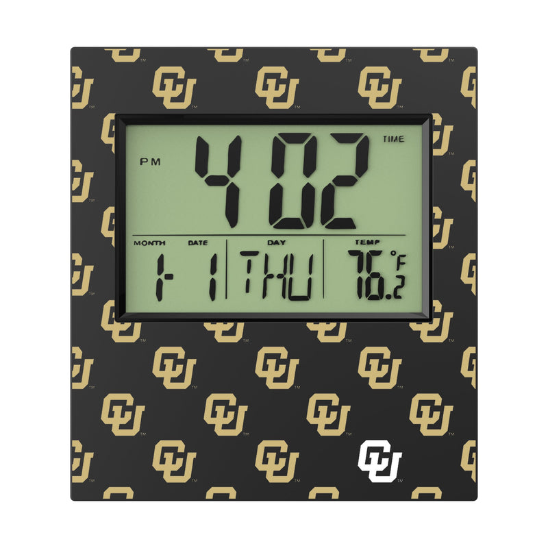 University of Colorado Buffaloes Fashion Pattern Wall Clock Flat.Jpg