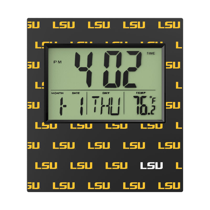 Louisiana State University Tigers Fashion Pattern Wall Clock Flat.Jpg
