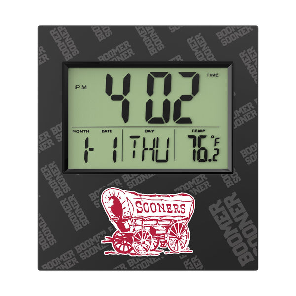 University of Oklahoma Sooners Quadtile Wall Clock Flat.Jpg