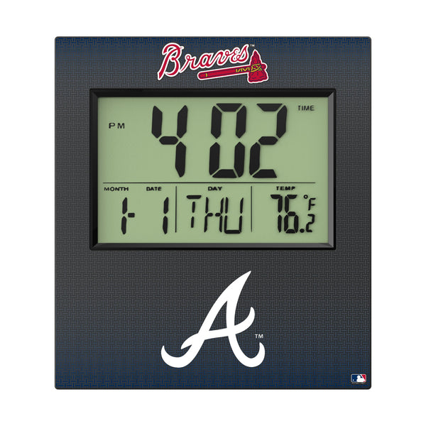 Atlanta Braves Linen Wall Clock Flat.Jpg