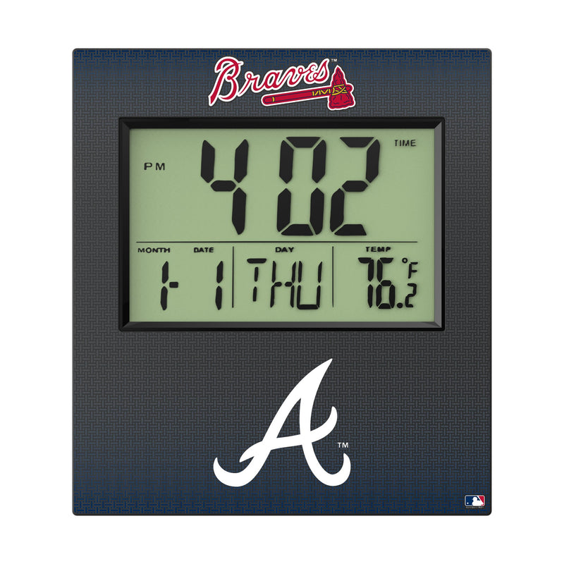 Atlanta Braves Linen Wall Clock Flat.Jpg