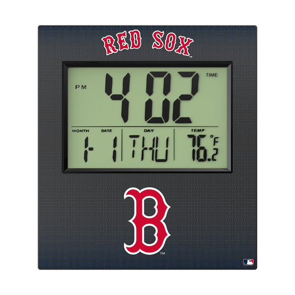Boston Red Sox Linen Wall Clock Flat.Jpg