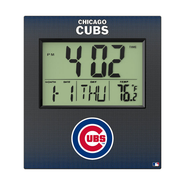 Chicago Cubs Linen Wall Clock Flat.Jpg