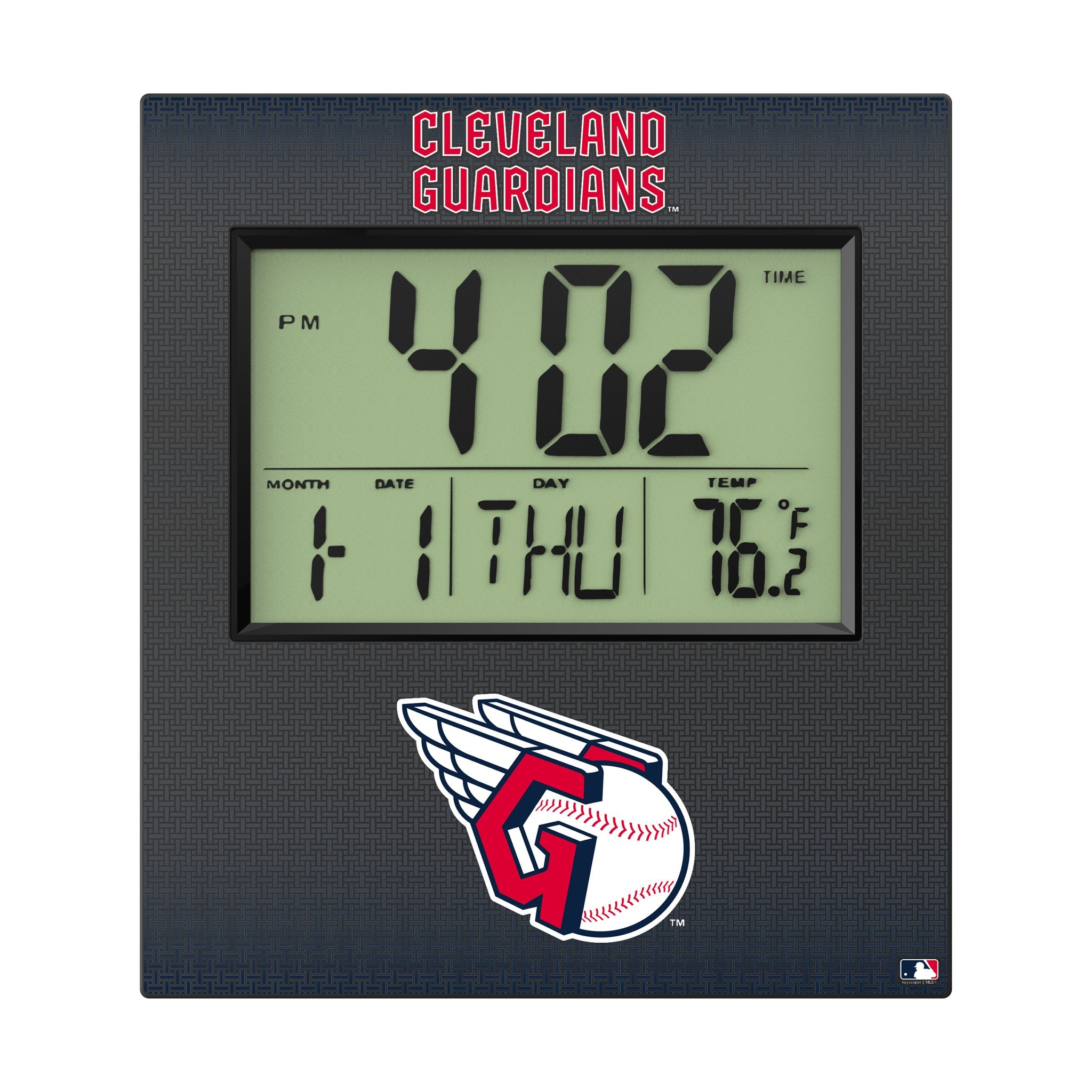 Cleveland Guardians Linen Wall Clock Flat.Jpg