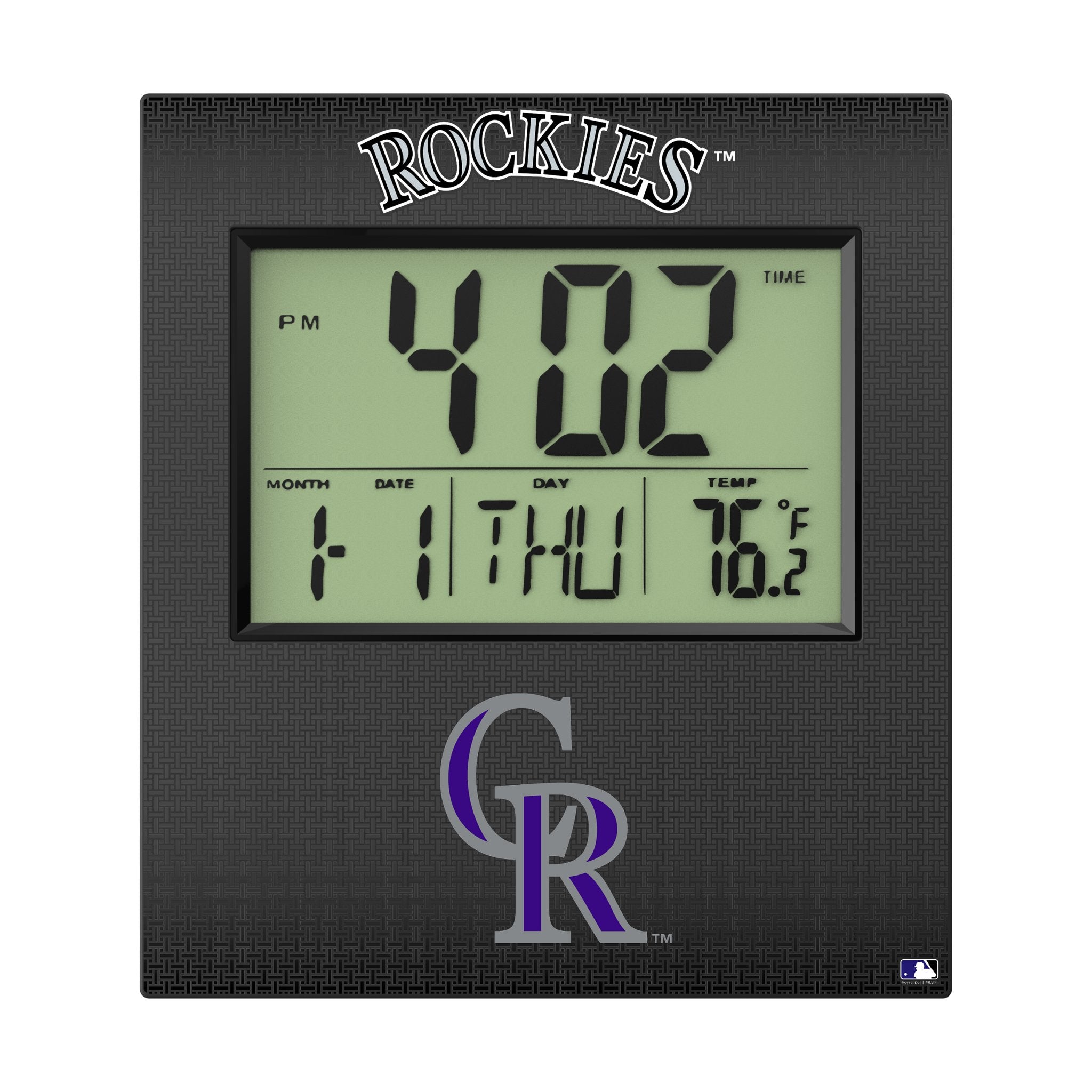 Colorado Rockies Linen Wall Clock Flat.Jpg