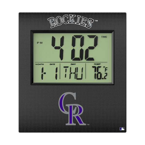 Colorado Rockies Linen Wall Clock Flat.Jpg