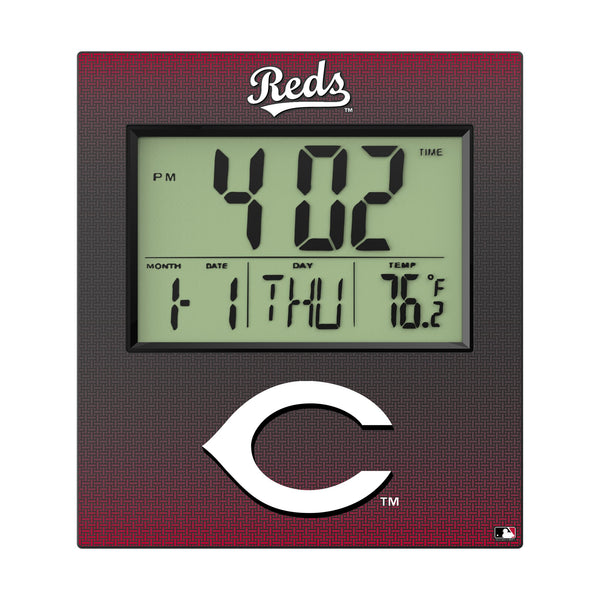 Cincinnati Reds Linen Wall Clock Flat.Jpg