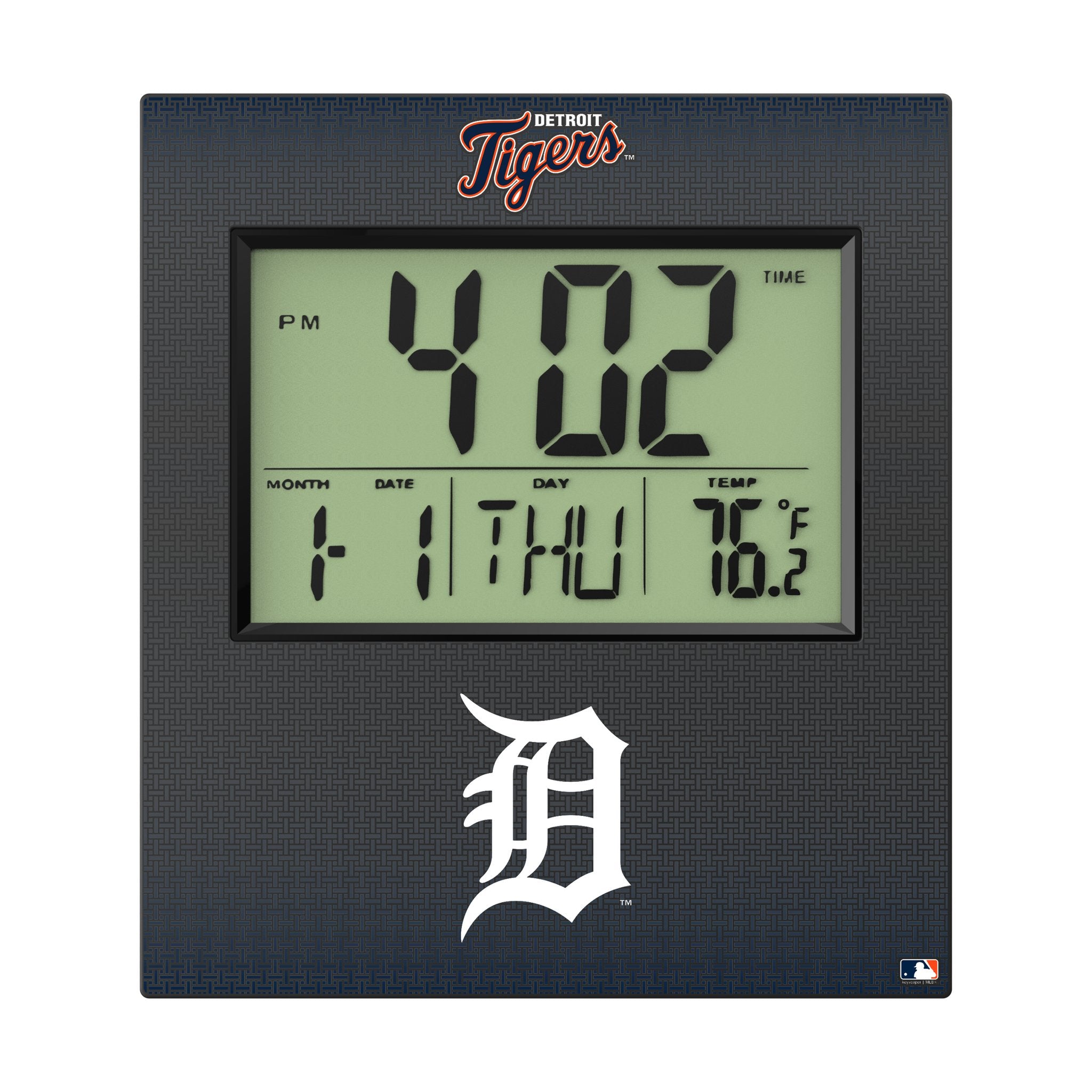 Detroit Tigers Linen Wall Clock Flat.Jpg