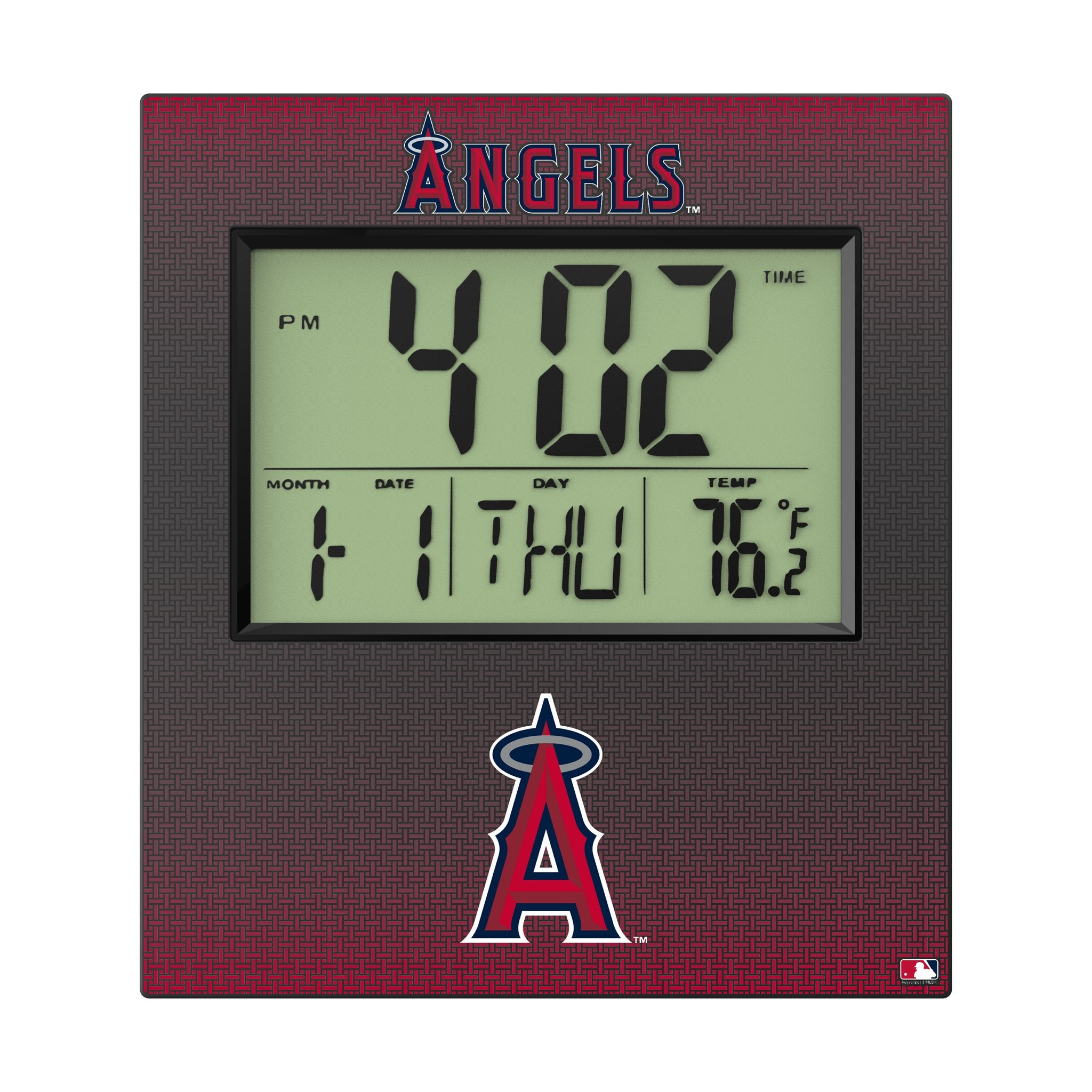Los Angeles Angels Linen Wall Clock Flat.Jpg