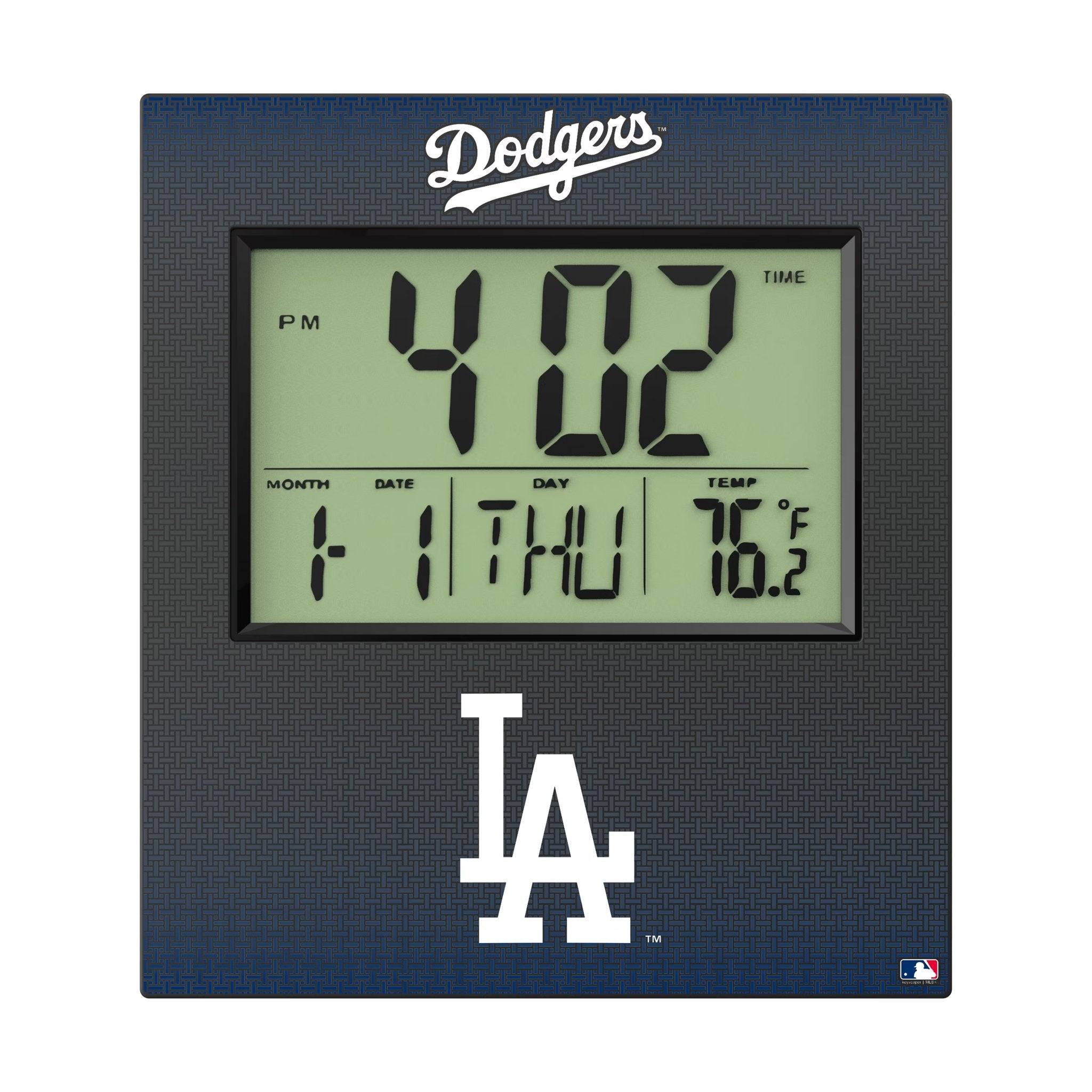 LA Dodgers Linen Wall Clock Flat.Jpg