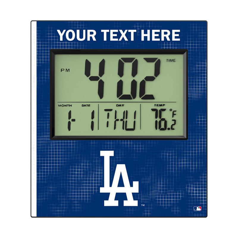 LA Dodgers Personalized Hatch Wall Clock Flat.Jpg