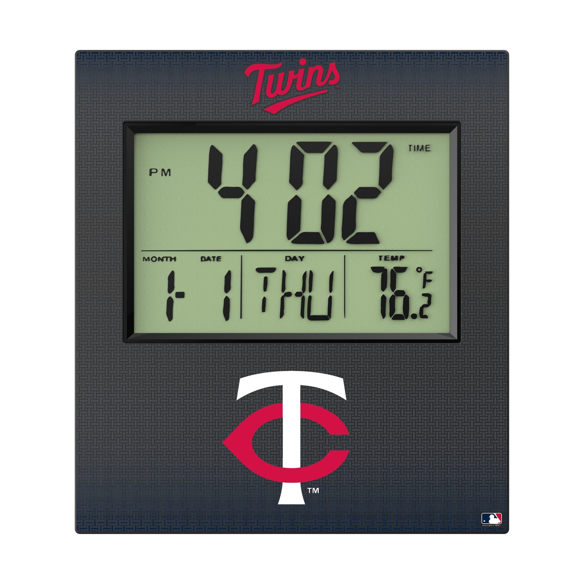 Minnesota Twins Linen Wall Clock Flat.Jpg