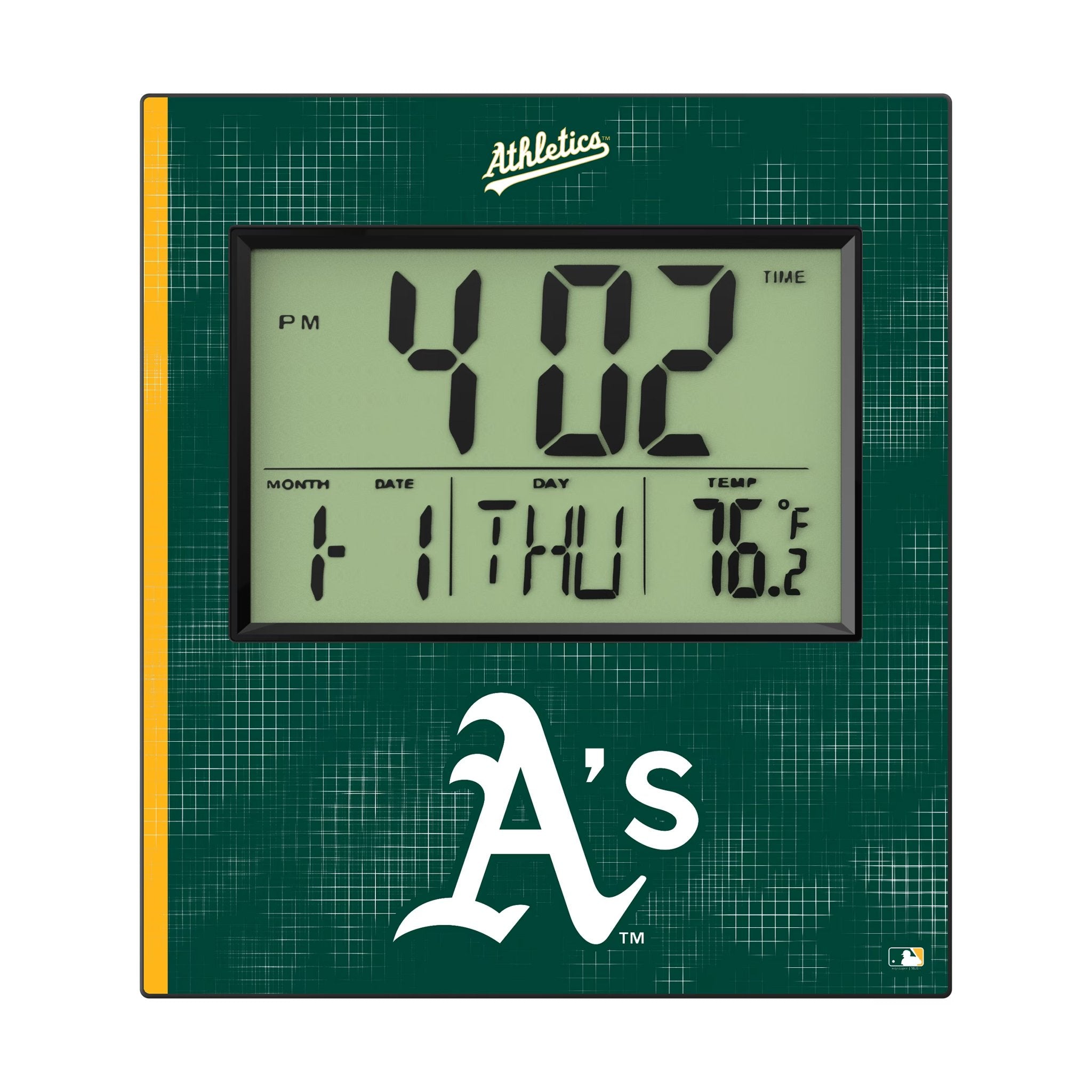 Oakland Athletics Hatch Wall Clock Flat.Jpg