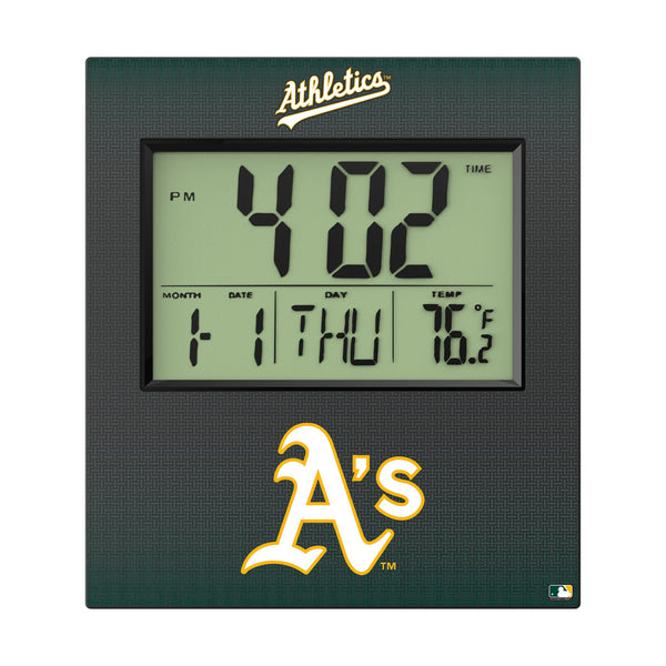 Oakland Athletics Linen Wall Clock Flat.Jpg
