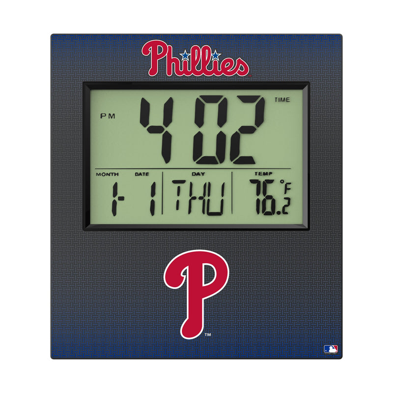 Philadelphia Phillies Linen Wall Clock Flat.Jpg